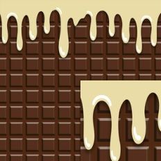chocolate bar with white pattern