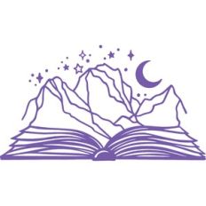 book with mountain scene