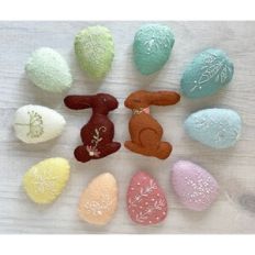 Easter Eggs and Chocolate Bunnies felt sewing pattern