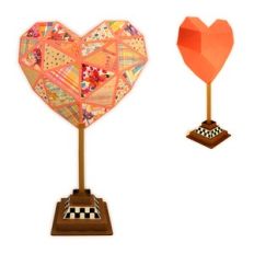 Heart 3D Form on Post Stand