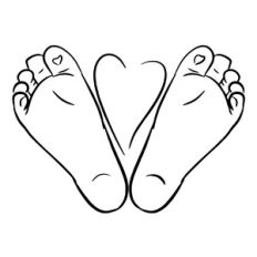 Baby feet with Heart