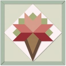 bride's bouquet quilt block