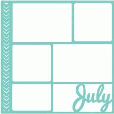 july scrapbook page / template / layout