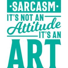 sarcasm it's not an attitude it's an art