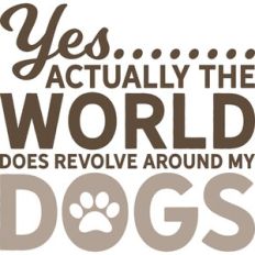 yes ... actually the world does revolve around my dogs