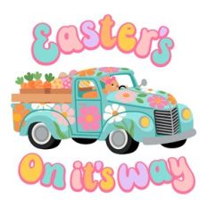 Easter's On it's Way Bunny Truck