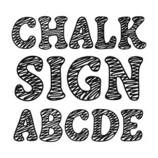 BFC Chalk Sign Scribble Teacher School Font