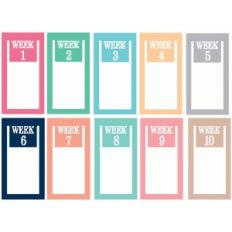 set of 10 weeks 1-10 paperclips