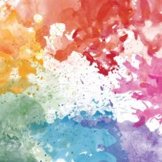Rainbow Watercolour Paint Spatter Background Pattern