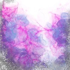 Fairytale Pastel Alcohol Ink Background With Silver Glitter