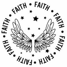 Faith Angel Wings Word Circle
