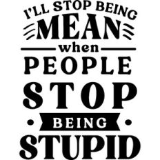 Stop Being Mean When People Stop Being Stupid