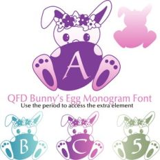 QFD Bunny’s Egg Monogram Font