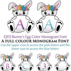 QFD Bunny’s Egg Full Color Monogram Font