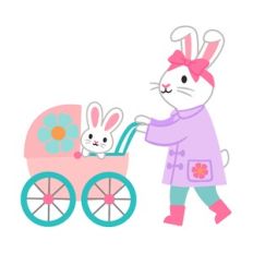 Baby Bunny  Mother Bunny