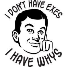 I don't have exes, I have whys