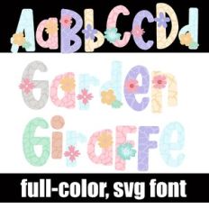 Garden Giraffe Color Font