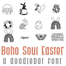 Boho Soul Easter Doodlebat Font