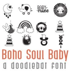 Boho Soul Baby Doodlebat Font