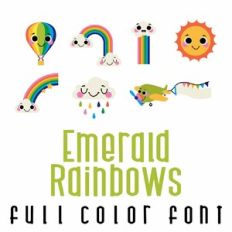 Emerald Rainbows Full Color Font