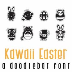 Kawaii Easter Doodlebat Font