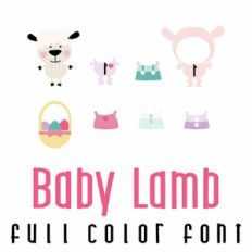 Baby Lamb Full Color Font