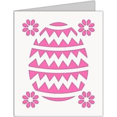 easter egg and flowers card