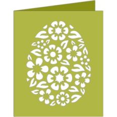 easter egg flowers and leaves card