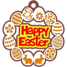 happy easter wreath
