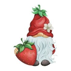 Gnome with strawberries