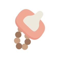 Binky With Wood Beads