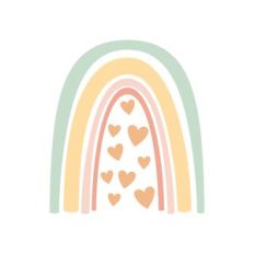 Rainbow With Hearts
