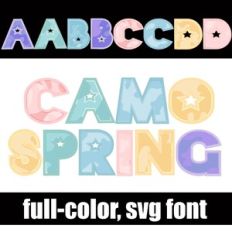 Camo Spring Color font