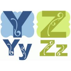 elegant alpha a2 cards + monograms - yz