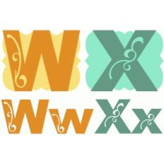 elegant alpha a2 cards + monograms - wx