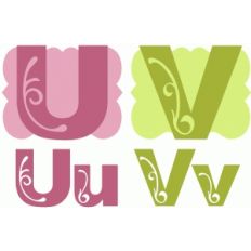 elegant alpha a2 cards + monograms - uv