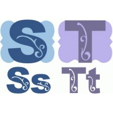 elegant alpha a2 cards + monograms - st