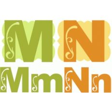 elegant alpha a2 cards + monograms - mn