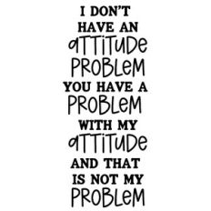 I Don't Have An Attitude Problem