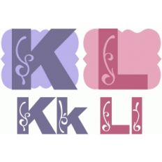 elegant alpha a2 cards + monograms - kl