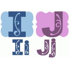 elegant alpha a2 cards + monograms - ij