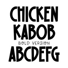 BFC Chicken Kabob Bold Block Font