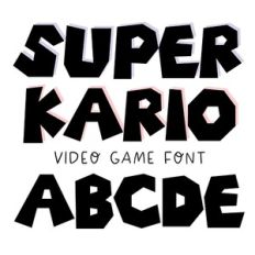 BFC Super Kario Block Video Game Font