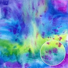 Blue Green Purple Watercolor Blooms Background Pattern