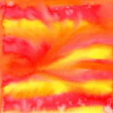 Pink Red Yellow Watercolor Blooms Background Pattern