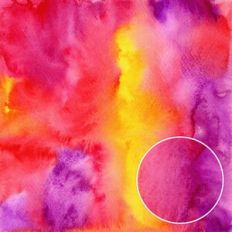 Red Yellow Mauve Watercolor Blooms Background Pattern