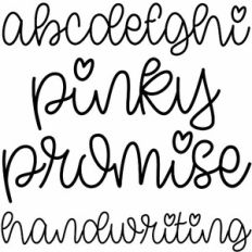 pinky promise handwriting script font