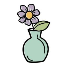 Flower And Leaf In A Vase