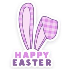 Happy Easter Bunny Ears Print and Cut Design
