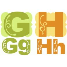 elegant alpha a2 cards + monograms - gh